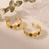 Sundial Elegance Hoop Earrings