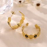Sundial Elegance Hoop Earrings