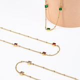 Emerald Elegance Chain Necklace