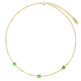 Emerald Elegance Chain Necklace