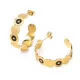 Sundial Elegance Hoop Earrings