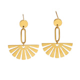 Geometric Fan-Shaped Earrings