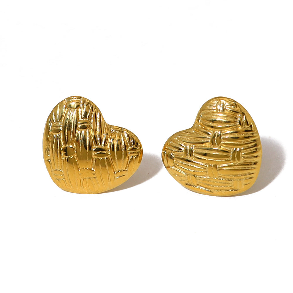 Rustic Charm Heart Earrings