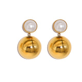 Orb Pearl Drop Earrings