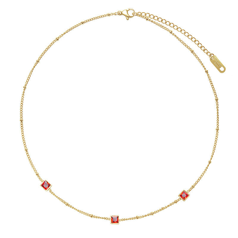 Emerald Elegance Chain Necklace