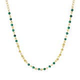 Malachite Bead Chain Necklace