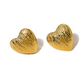Rustic Charm Heart Earrings