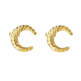 Classic Twisted Crescent Earrings