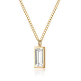 Modern Edge Pendant Necklace