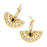 Etched Fan Earrings