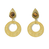 Tiger Eye Teardrops Earrings