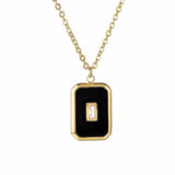 "Midnight" Edge Pendant Necklace