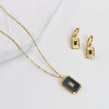 "Midnight" Edge Pendant Necklace